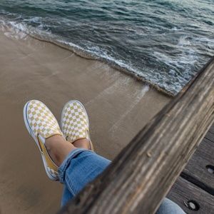 Used Yellow Checkerboard Slip-OnVans 7